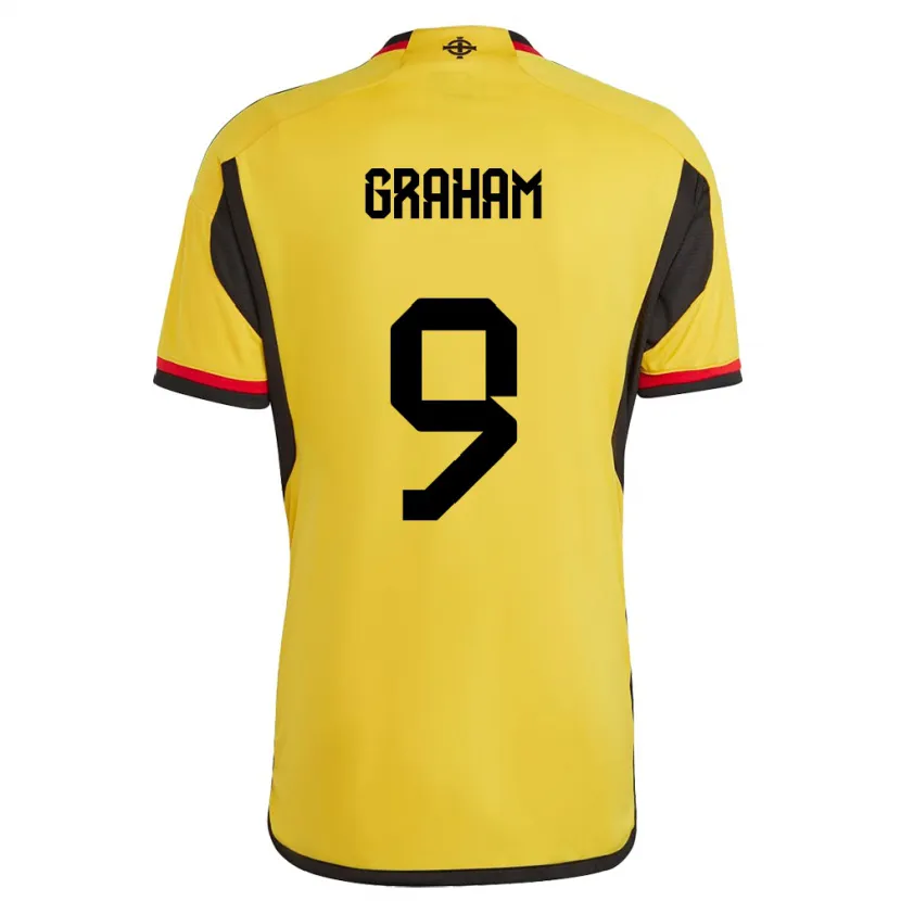 Danxen Mann Nord-Irland Braiden Graham #9 Hvit Bortetrøye Drakt Trøye 24-26 Skjorter T-Skjorte