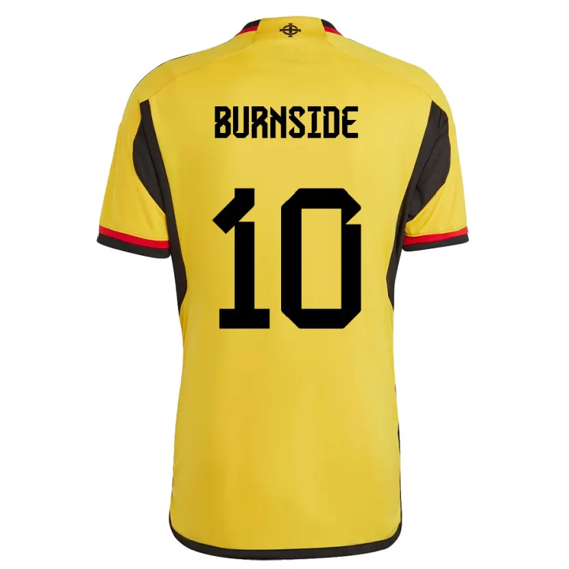 Danxen Mann Nord-Irland Callum Burnside #10 Hvit Bortetrøye Drakt Trøye 24-26 Skjorter T-Skjorte
