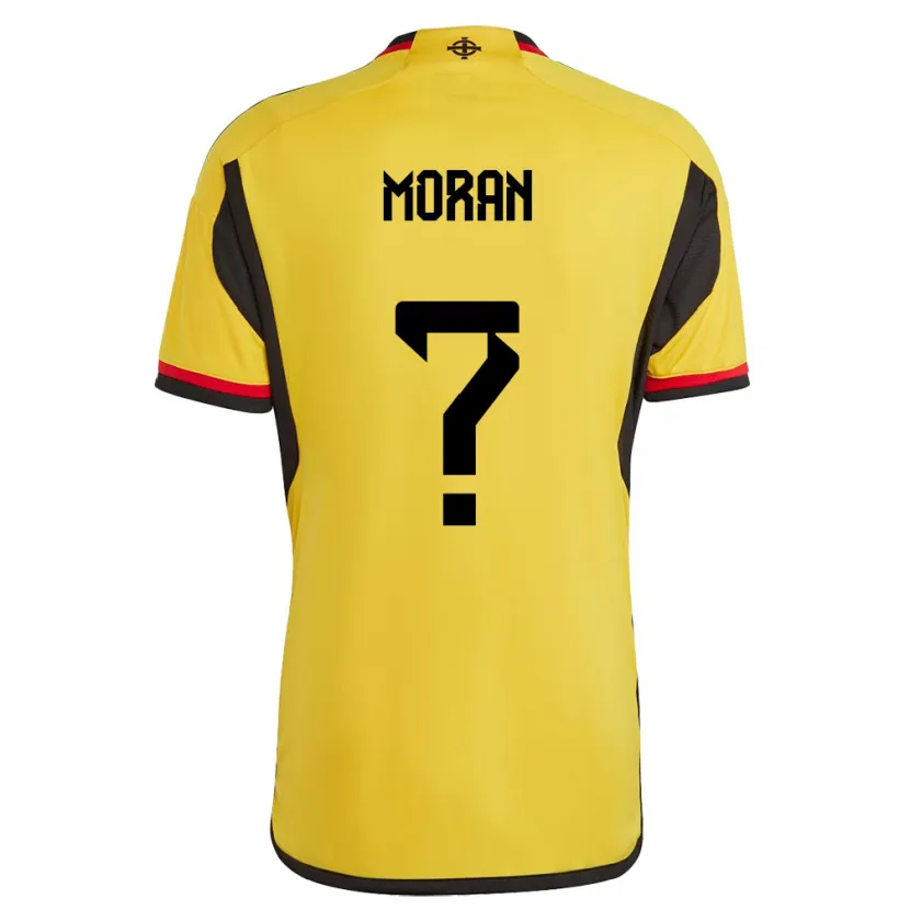 Danxen Mann Nord-Irland Harry Moran #0 Hvit Bortetrøye Drakt Trøye 24-26 Skjorter T-Skjorte