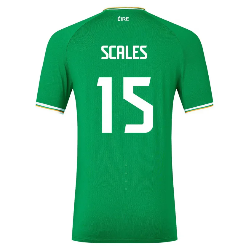 Danxen Dame Irland Liam Scales #15 Grønn Hjemmetrøye Drakt Trøye 24-26 Skjorter T-Skjorte