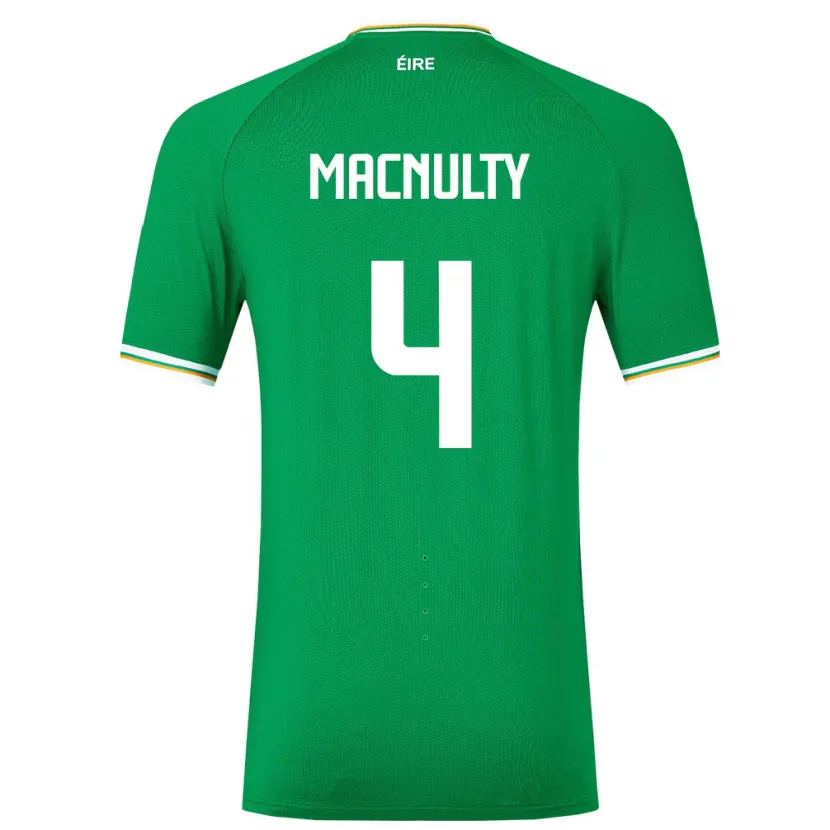 Danxen Dame Irland Anselmo García Macnulty #4 Grønn Hjemmetrøye Drakt Trøye 24-26 Skjorter T-Skjorte
