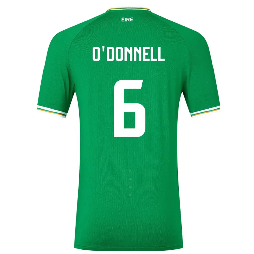 Danxen Dame Irland Luke O'donnell #6 Grønn Hjemmetrøye Drakt Trøye 24-26 Skjorter T-Skjorte