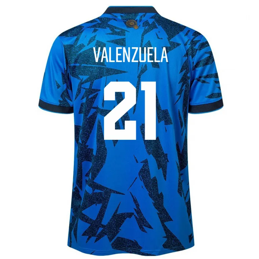 Danxen Dame El Salvador Ana Valenzuela #21 Blå Hjemmetrøye Drakt Trøye 24-26 Skjorter T-Skjorte