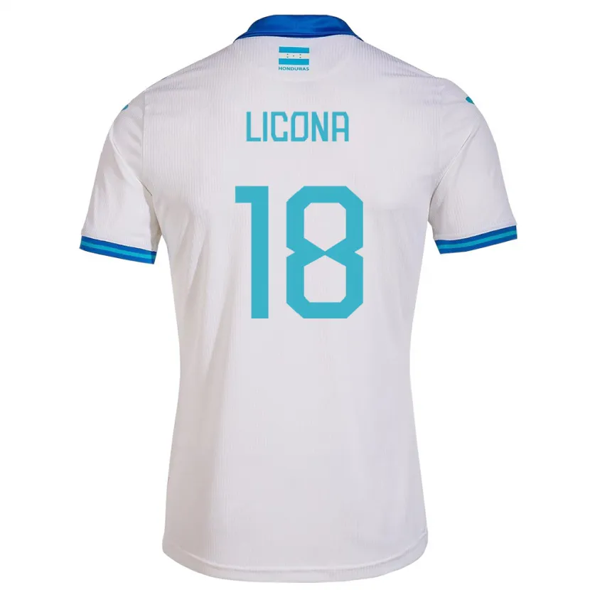 Danxen Dame Honduras Marlon Licona #18 Hvit Hjemmetrøye Drakt Trøye 24-26 Skjorter T-Skjorte