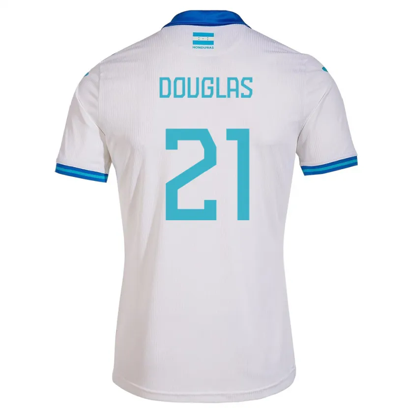 Danxen Dame Honduras Douglas Martínez #21 Hvit Hjemmetrøye Drakt Trøye 24-26 Skjorter T-Skjorte