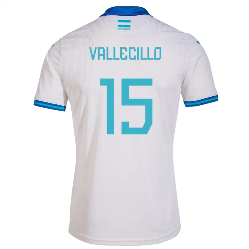 Danxen Dame Honduras Eric Vallecillo #15 Hvit Hjemmetrøye Drakt Trøye 24-26 Skjorter T-Skjorte