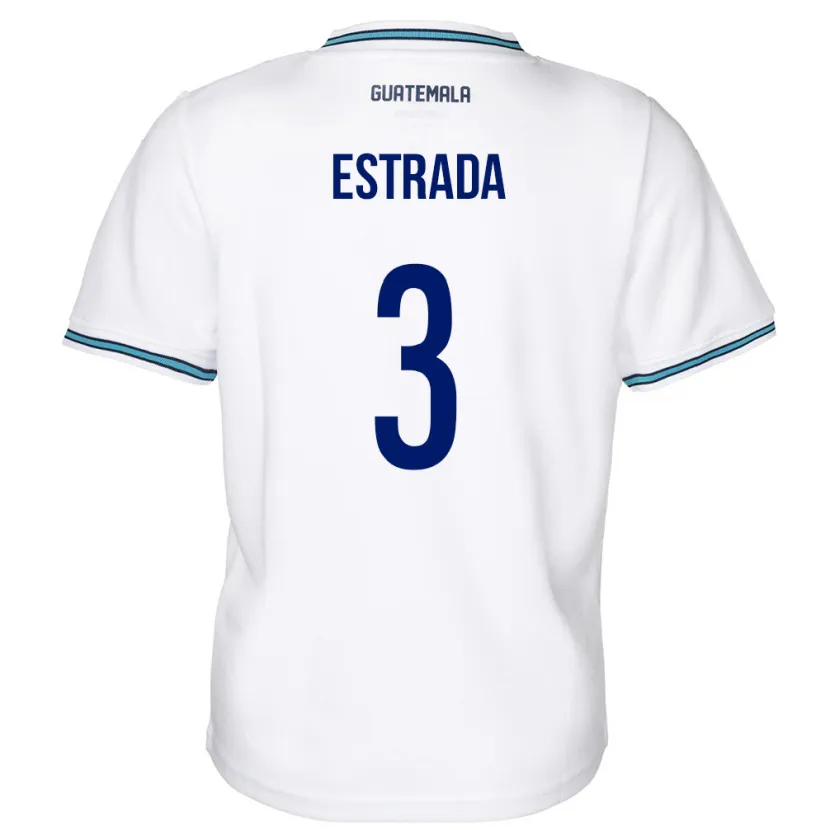 Danxen Dame Guatemala Carlos Estrada #3 Hvit Hjemmetrøye Drakt Trøye 24-26 Skjorter T-Skjorte