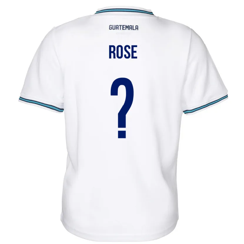 Danxen Dame Guatemala Michelle Rose #0 Hvit Hjemmetrøye Drakt Trøye 24-26 Skjorter T-Skjorte