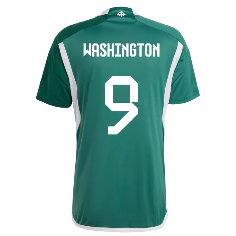 Danxen Dame Nord-Irland Conor Washington #9 Grønn Hjemmetrøye Drakt Trøye 24-26 Skjorter T-Skjorte