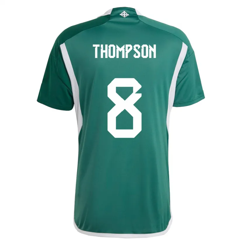 Danxen Dame Nord-Irland Joel Thompson #8 Grønn Hjemmetrøye Drakt Trøye 24-26 Skjorter T-Skjorte