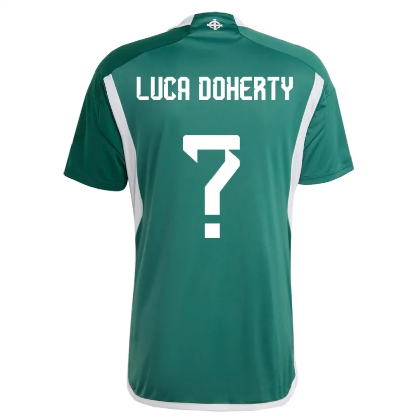 Danxen Dame Nord-Irland Luca Doherty #0 Grønn Hjemmetrøye Drakt Trøye 24-26 Skjorter T-Skjorte