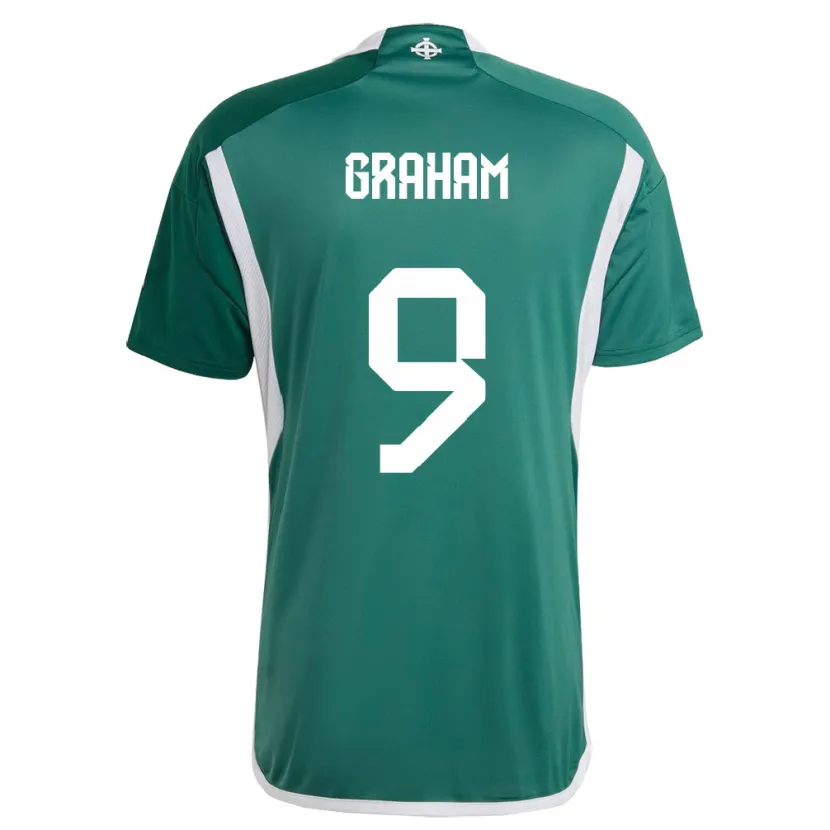 Danxen Dame Nord-Irland Braiden Graham #9 Grønn Hjemmetrøye Drakt Trøye 24-26 Skjorter T-Skjorte