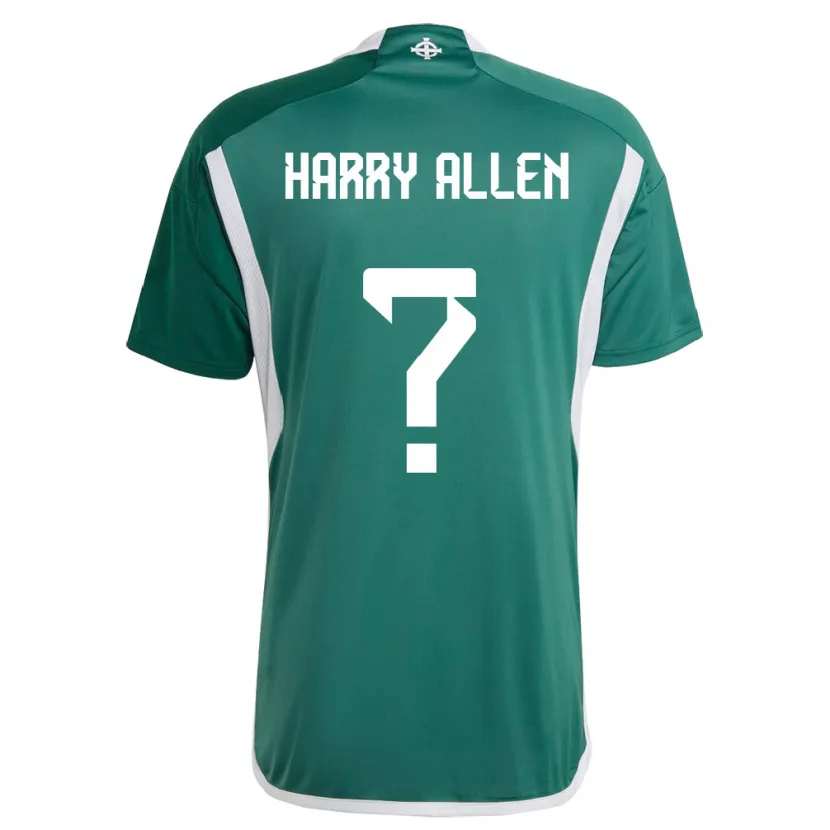 Danxen Dame Nord-Irland Harry Allen #0 Grønn Hjemmetrøye Drakt Trøye 24-26 Skjorter T-Skjorte
