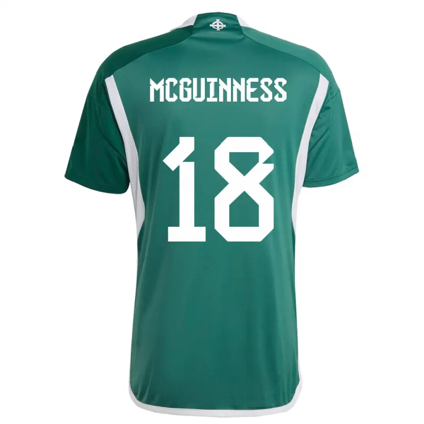 Danxen Dame Nord-Irland Caitlin Mcguinness #18 Grønn Hjemmetrøye Drakt Trøye 24-26 Skjorter T-Skjorte