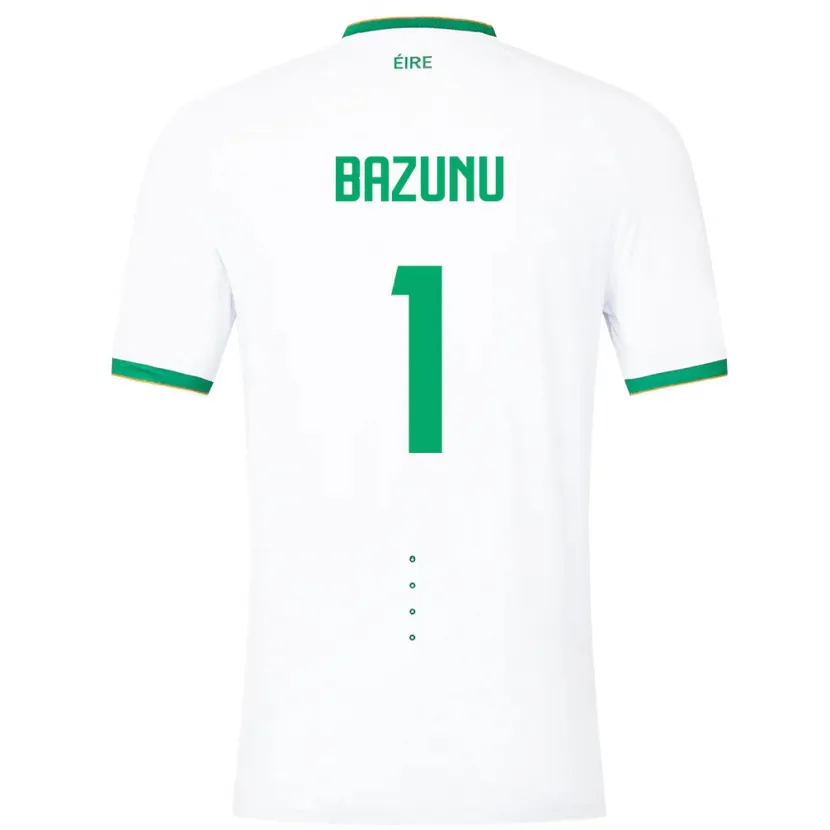Danxen Dame Irland Gavin Bazunu #1 Hvit Bortetrøye Drakt Trøye 24-26 Skjorter T-Skjorte