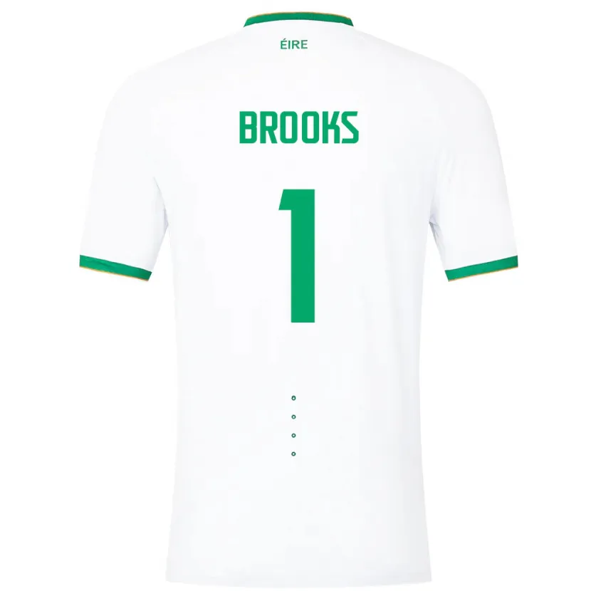 Danxen Dame Irland Tiernan Brooks #1 Hvit Bortetrøye Drakt Trøye 24-26 Skjorter T-Skjorte