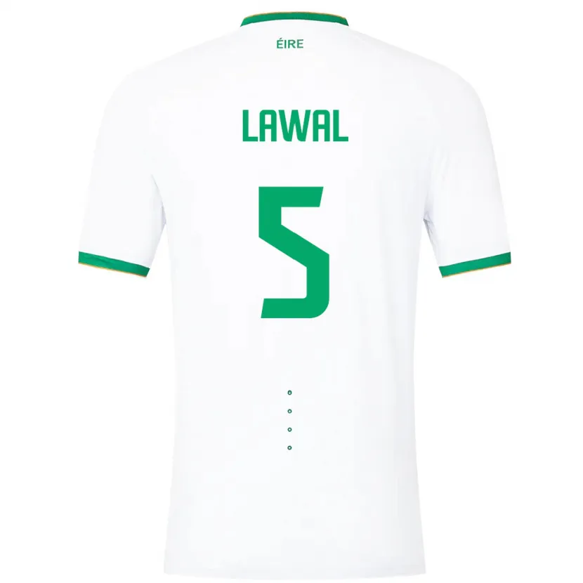 Danxen Dame Irland Bosun Lawal #5 Hvit Bortetrøye Drakt Trøye 24-26 Skjorter T-Skjorte