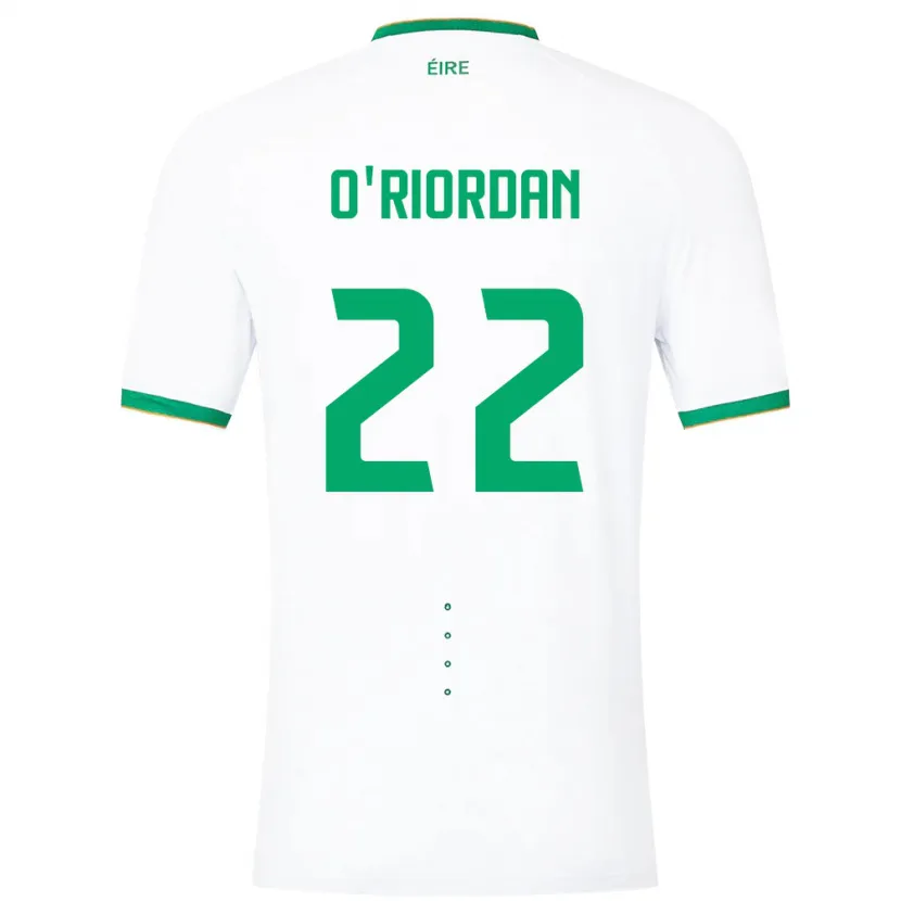 Danxen Dame Irland Connor O'riordan #22 Hvit Bortetrøye Drakt Trøye 24-26 Skjorter T-Skjorte