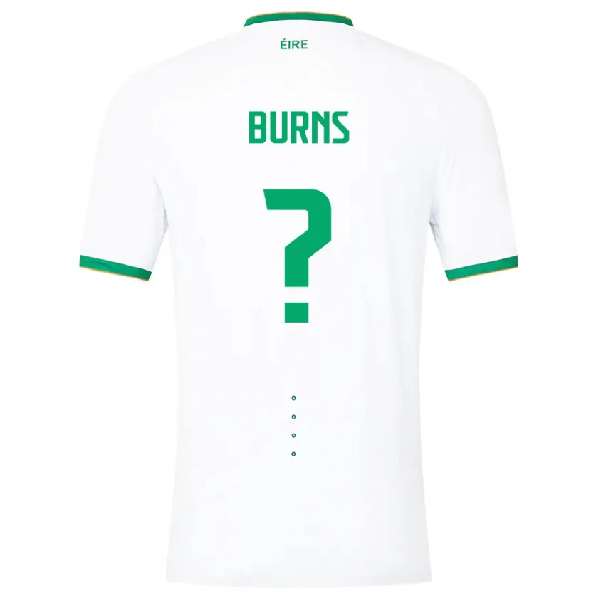 Danxen Dame Irland Darragh Burns #0 Hvit Bortetrøye Drakt Trøye 24-26 Skjorter T-Skjorte