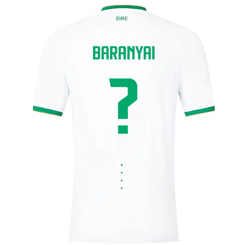 Danxen Dame Irland Patrick Baranyai #0 Hvit Bortetrøye Drakt Trøye 24-26 Skjorter T-Skjorte