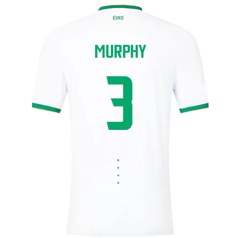 Danxen Dame Irland Alex Murphy #3 Hvit Bortetrøye Drakt Trøye 24-26 Skjorter T-Skjorte