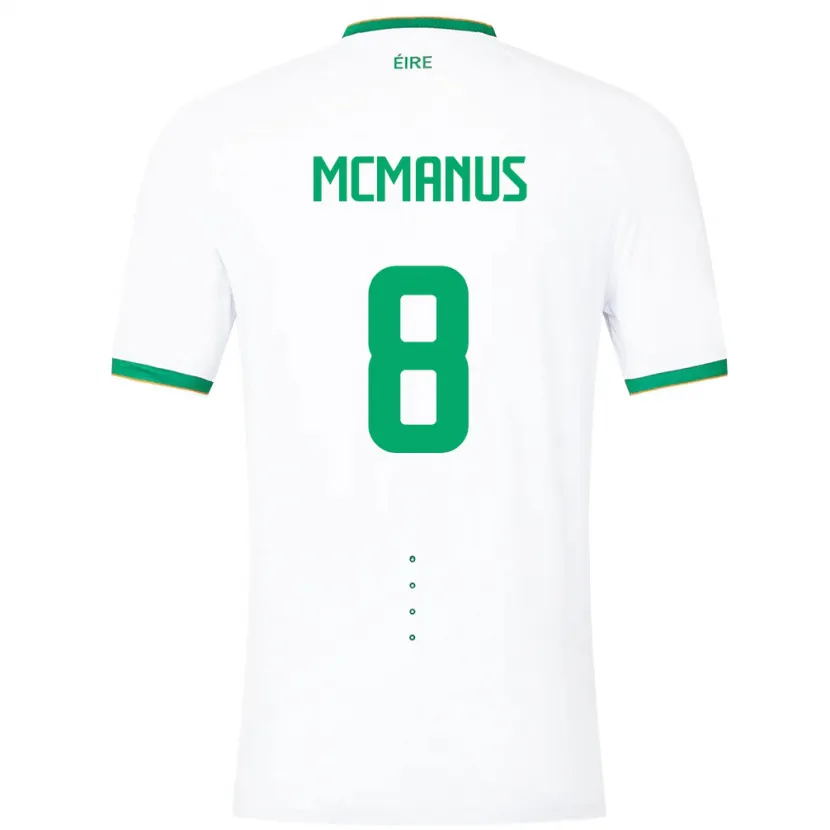 Danxen Dame Irland James Mcmanus #8 Hvit Bortetrøye Drakt Trøye 24-26 Skjorter T-Skjorte