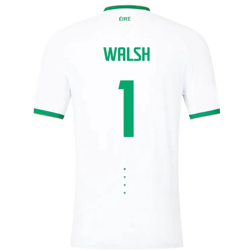Danxen Dame Irland Conor Walsh #1 Hvit Bortetrøye Drakt Trøye 24-26 Skjorter T-Skjorte