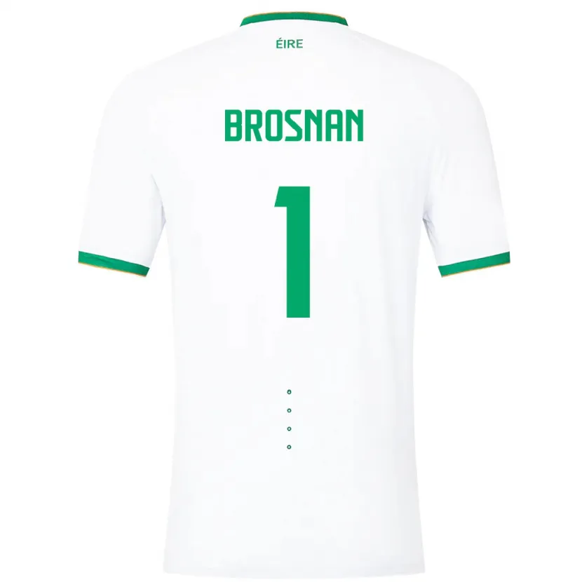 Danxen Dame Irland Courtney Brosnan #1 Hvit Bortetrøye Drakt Trøye 24-26 Skjorter T-Skjorte