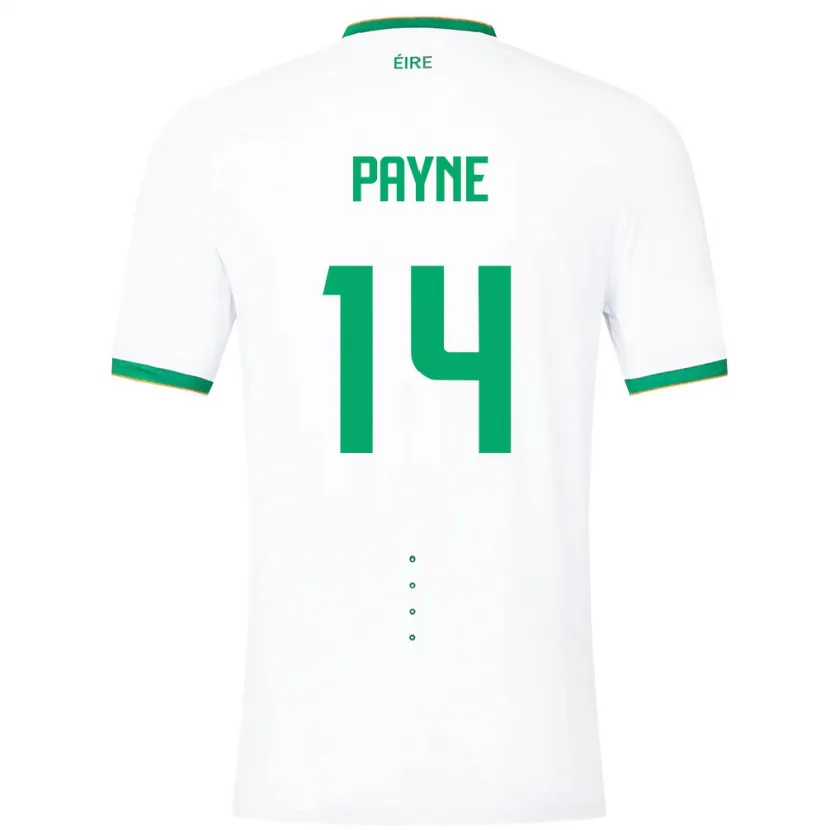Danxen Dame Irland Heather Payne #14 Hvit Bortetrøye Drakt Trøye 24-26 Skjorter T-Skjorte