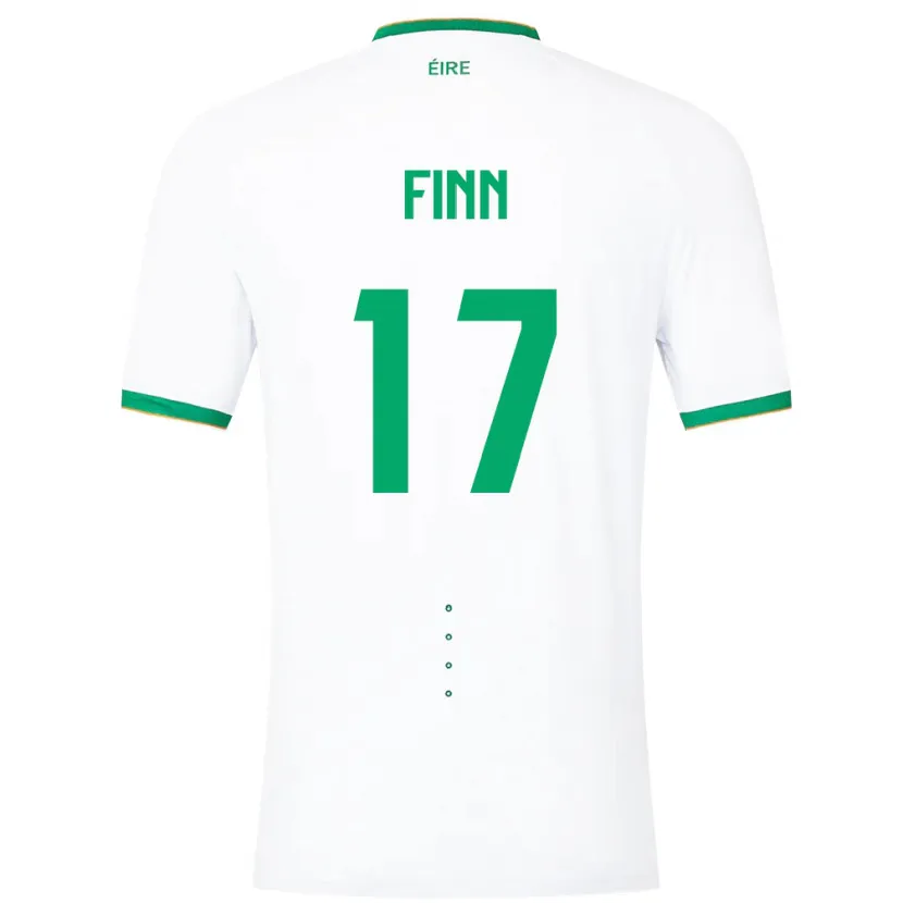 Danxen Dame Irland Jamie Finn #17 Hvit Bortetrøye Drakt Trøye 24-26 Skjorter T-Skjorte