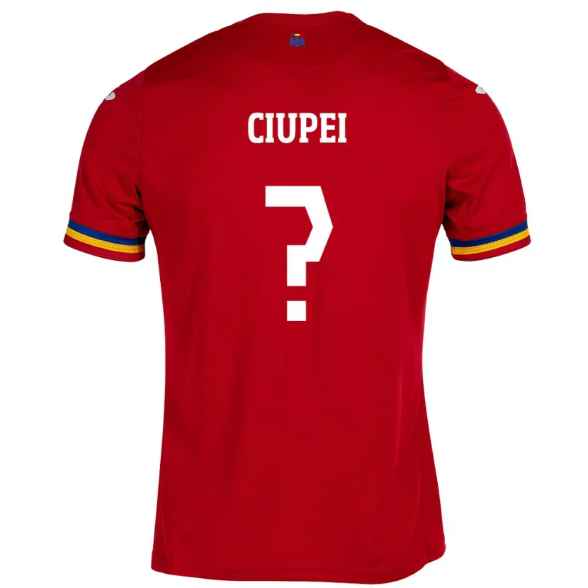 Danxen Dame Romania Paul Ciupei #0 Rød Bortetrøye Drakt Trøye 24-26 Skjorter T-Skjorte