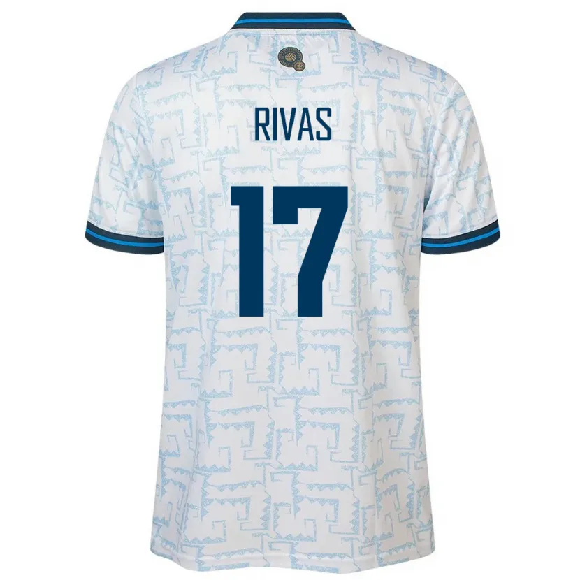 Danxen Dame El Salvador Eduardo Rivas #17 Hvit Bortetrøye Drakt Trøye 24-26 Skjorter T-Skjorte