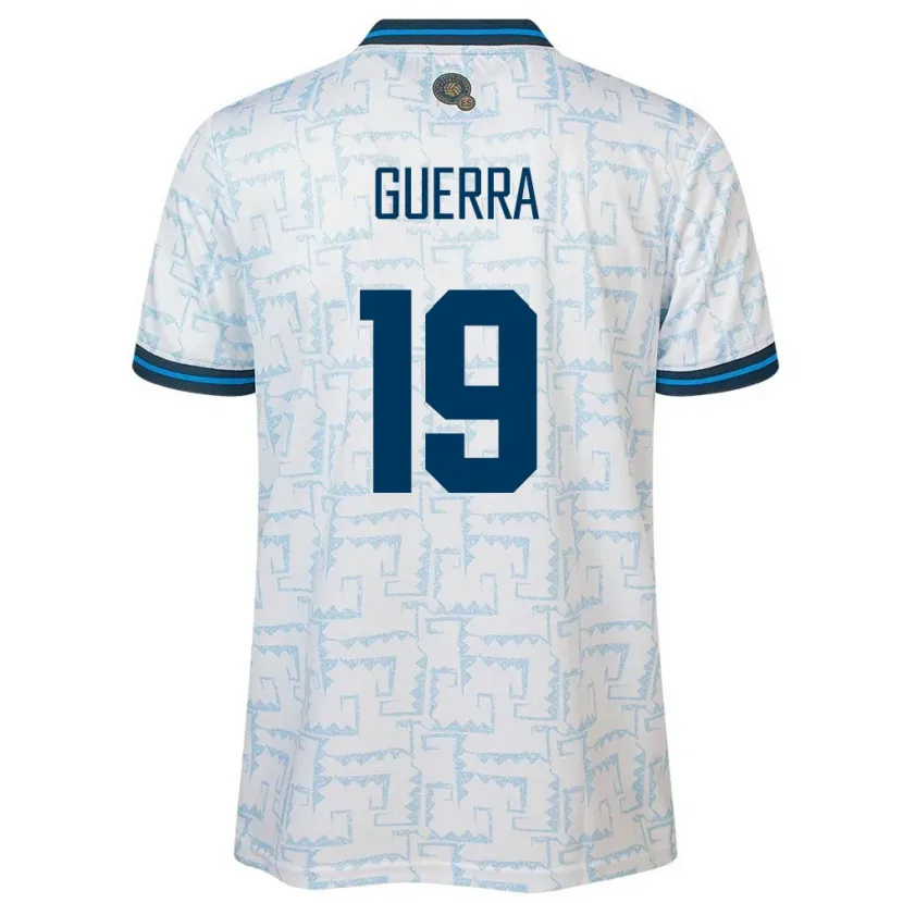 Danxen Dame El Salvador Steven Guerra #19 Hvit Bortetrøye Drakt Trøye 24-26 Skjorter T-Skjorte