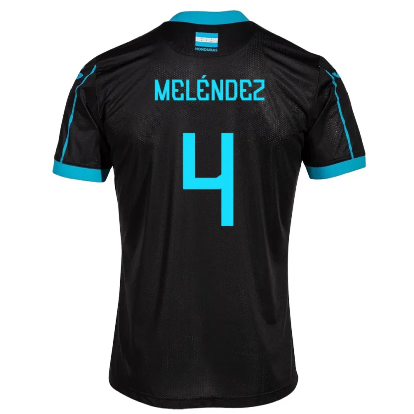 Danxen Dame Honduras Carlos Meléndez #4 Svart Bortetrøye Drakt Trøye 24-26 Skjorter T-Skjorte