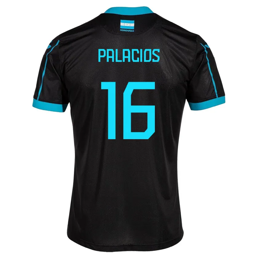 Danxen Dame Honduras Danilo Palacios #16 Svart Bortetrøye Drakt Trøye 24-26 Skjorter T-Skjorte
