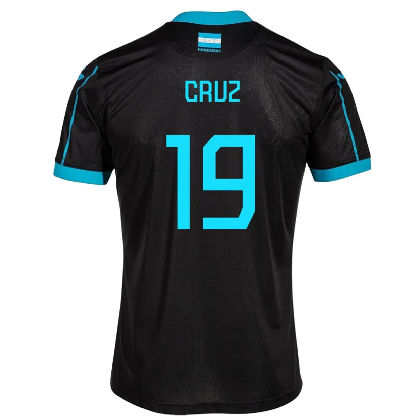 Danxen Dame Honduras Russel Cruz #19 Svart Bortetrøye Drakt Trøye 24-26 Skjorter T-Skjorte