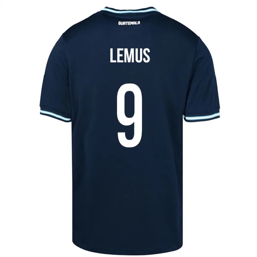 Danxen Dame Guatemala Erick Lemus #9 Blå Bortetrøye Drakt Trøye 24-26 Skjorter T-Skjorte