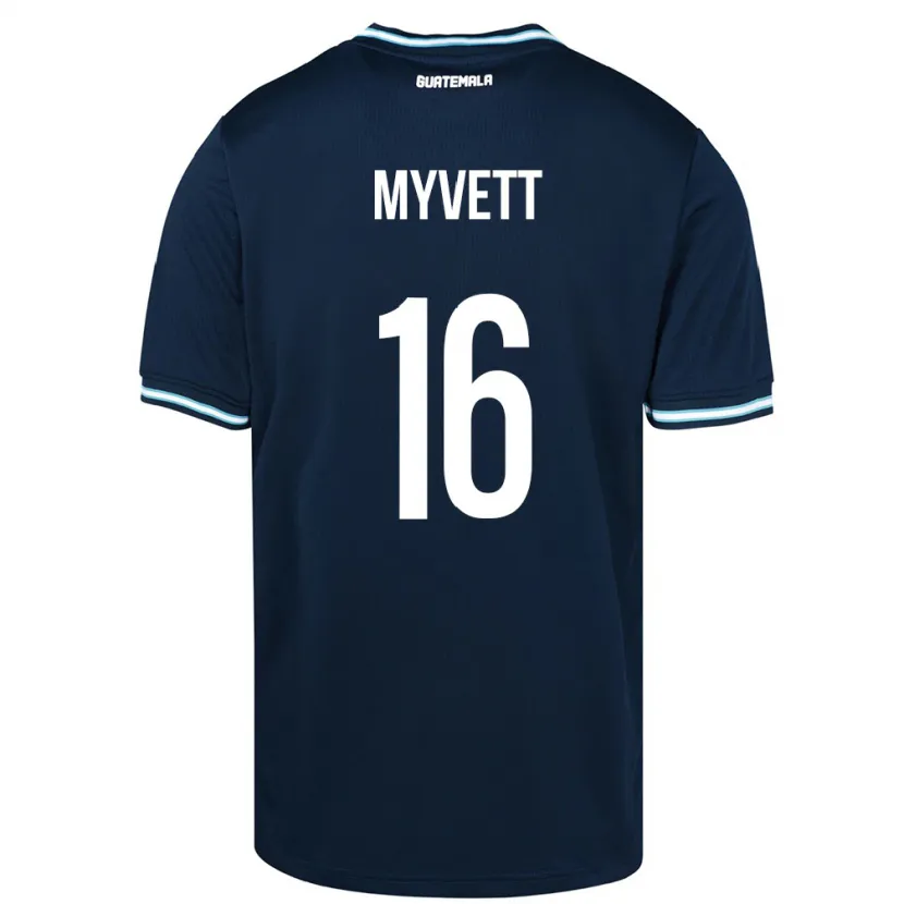Danxen Dame Guatemala Jemery Myvett #16 Blå Bortetrøye Drakt Trøye 24-26 Skjorter T-Skjorte