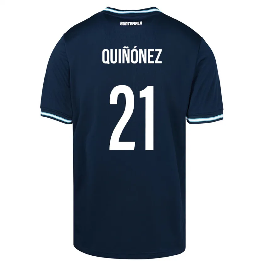 Danxen Dame Guatemala Andrea Quiñónez #21 Blå Bortetrøye Drakt Trøye 24-26 Skjorter T-Skjorte