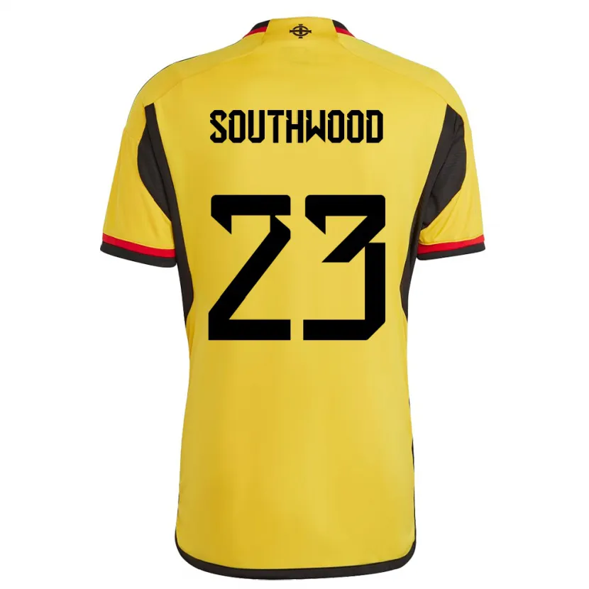 Danxen Dame Nord-Irland Luke Southwood #23 Hvit Bortetrøye Drakt Trøye 24-26 Skjorter T-Skjorte