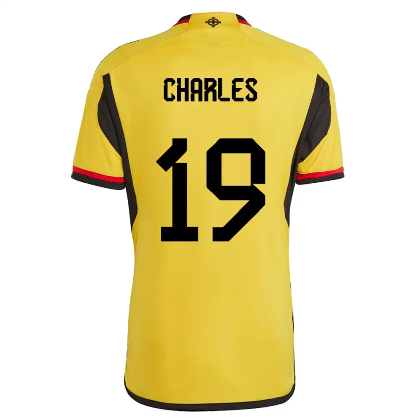 Danxen Dame Nord-Irland Shea Charles #19 Hvit Bortetrøye Drakt Trøye 24-26 Skjorter T-Skjorte