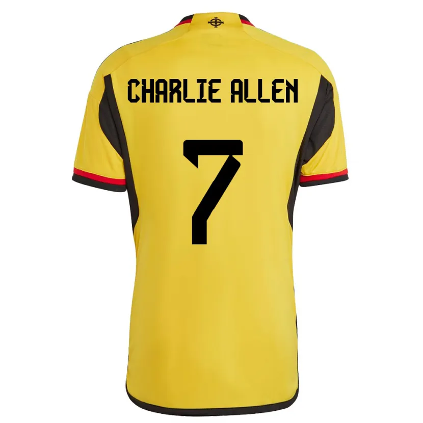 Danxen Dame Nord-Irland Charlie Allen #7 Hvit Bortetrøye Drakt Trøye 24-26 Skjorter T-Skjorte