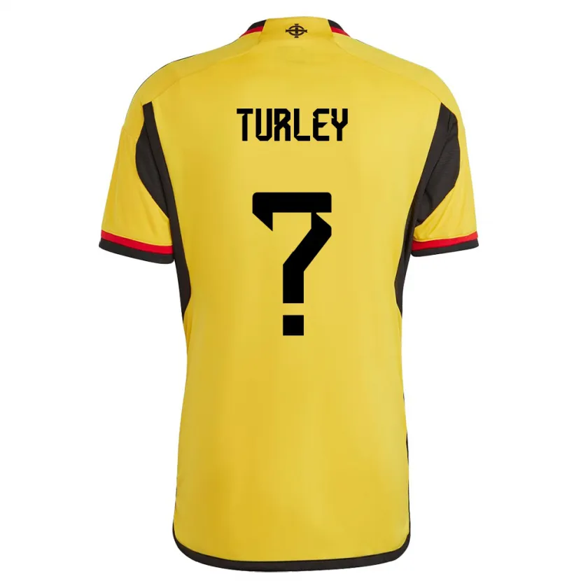 Danxen Dame Nord-Irland Francis Turley #0 Hvit Bortetrøye Drakt Trøye 24-26 Skjorter T-Skjorte