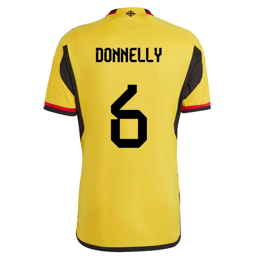 Danxen Dame Nord-Irland Ryan Donnelly #6 Hvit Bortetrøye Drakt Trøye 24-26 Skjorter T-Skjorte