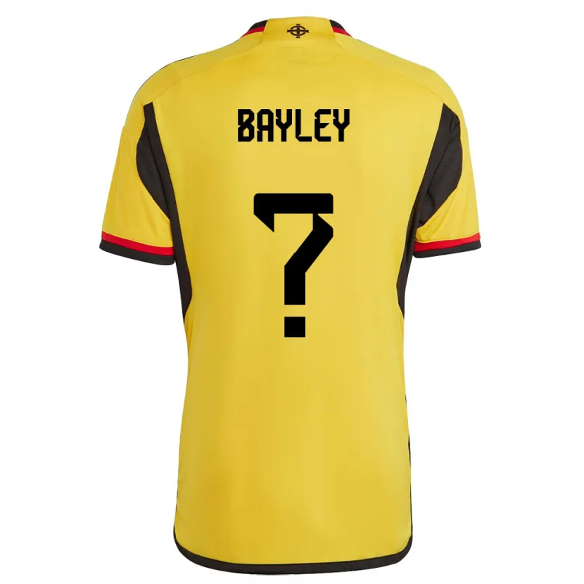 Danxen Dame Nord-Irland Bayley Mccann #0 Hvit Bortetrøye Drakt Trøye 24-26 Skjorter T-Skjorte