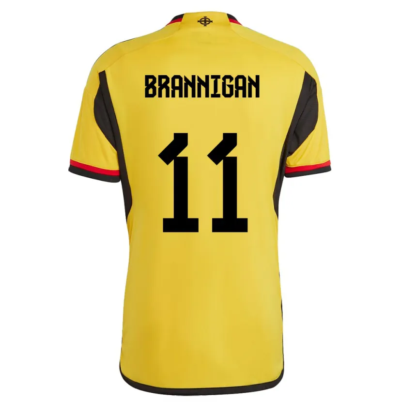Danxen Dame Nord-Irland Cole Brannigan #11 Hvit Bortetrøye Drakt Trøye 24-26 Skjorter T-Skjorte