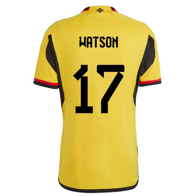 Danxen Dame Nord-Irland Alex Watson #17 Hvit Bortetrøye Drakt Trøye 24-26 Skjorter T-Skjorte