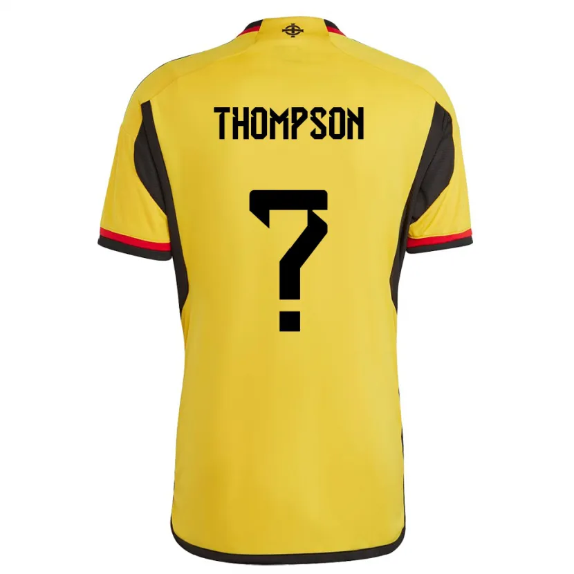 Danxen Dame Nord-Irland Kalum Thompson #0 Hvit Bortetrøye Drakt Trøye 24-26 Skjorter T-Skjorte