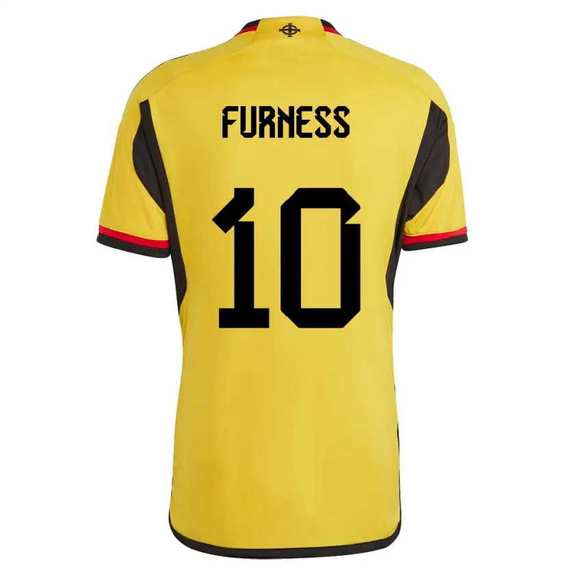 Danxen Dame Nord-Irland Rachel Furness #10 Hvit Bortetrøye Drakt Trøye 24-26 Skjorter T-Skjorte