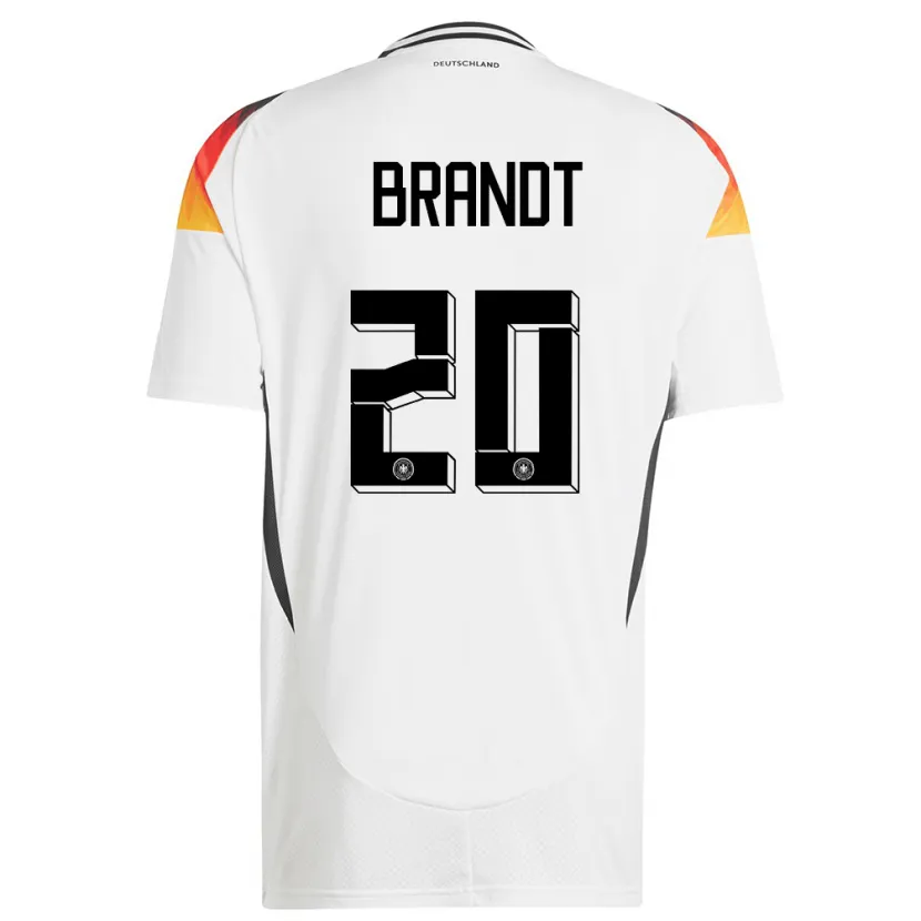 Danxen Barn Tyskland Julian Brandt #20 Hvit Hjemmetrøye Drakt Trøye 24-26 Skjorter T-Skjorte